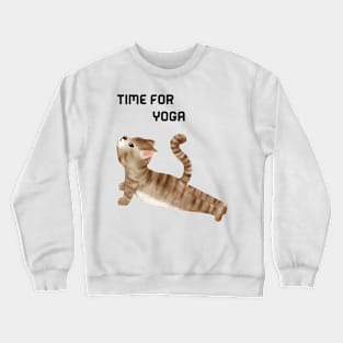 Cute cats doing yoga Crewneck Sweatshirt